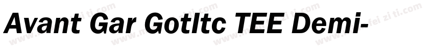 Avant Gar GotItc TEE Demi字体转换